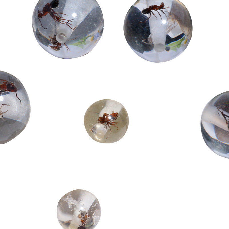 Wholesale Small insects bees and ants creative can wear straight hole beads
